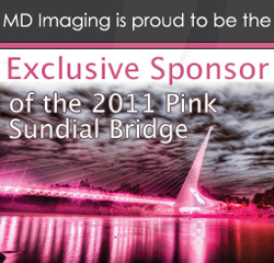 Sundial Bridge Pink Lighting